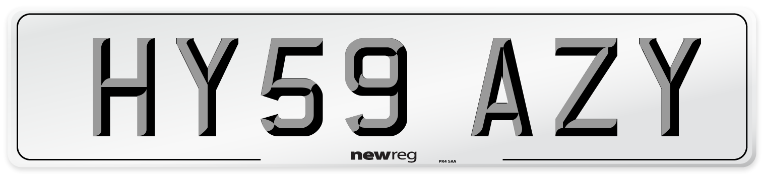 HY59 AZY Number Plate from New Reg